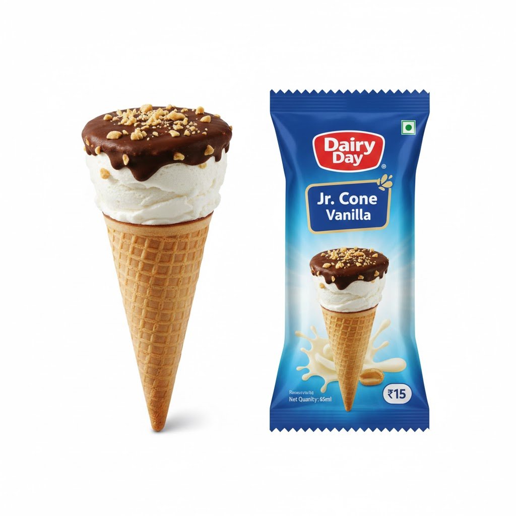 Dairy Day Jr Cone Vanilla New