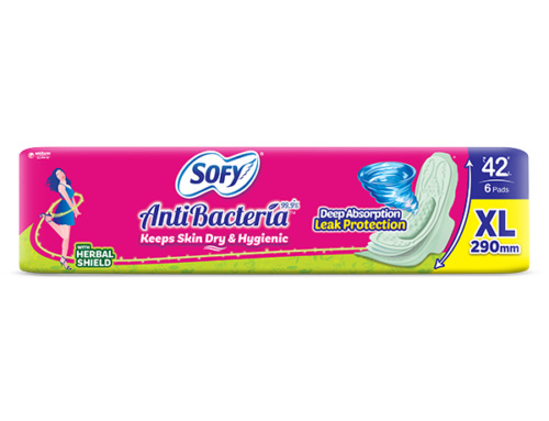 Sofy Antibacteria keeps skin dry & Hygienic 6 pads